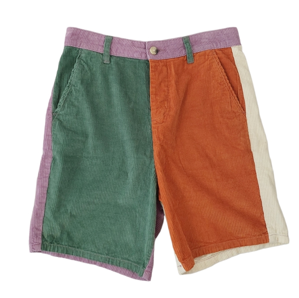 Asos Corduroy Color Block Button Fly Bermuda Shor… - image 7
